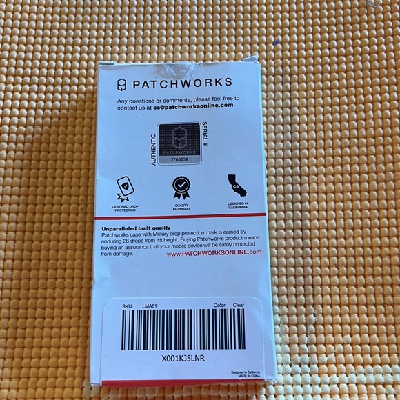 Brand new clear cover case by Patchworks for your IPhone X or XS phone. - Picture 2 of 2